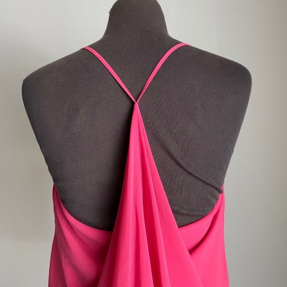 Marciano sz S Sleeveless spaghetti strap cropped high low detailed back blouse t - Picture 6 of 8